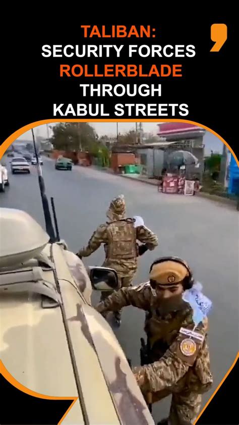 The Taliban patrolling the streets of Kabul on rollerblades to the M.I.A. track "Bad Girls". 